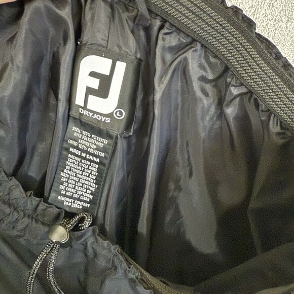 Footjoy Pants Men L Black Dryjoys Performance DJ Light Waterproof Golf Rain - Picture 2 of 10